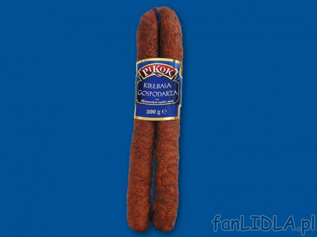 Pikok Kiełbasa gospodarza , cena 4,00 PLN za 300 g/1 opak., 1 kg=14,97 PLN.