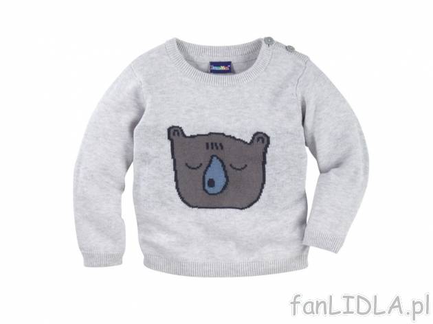 Sweter Lupilu, cena 29,99 PLN za 1 szt. 
- rozmiary: 62 - 92 
- 3 wzory 
- 100% ...