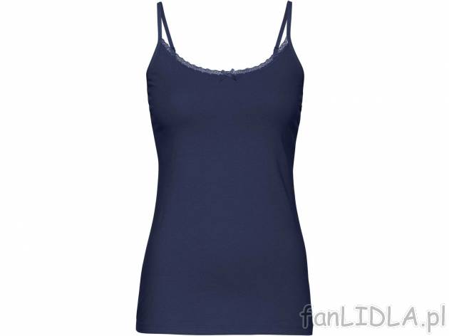 Koszulka damska z bawełny Esmara Lingerie, cena 12,99 PLN 
- dekolt wykończony ...