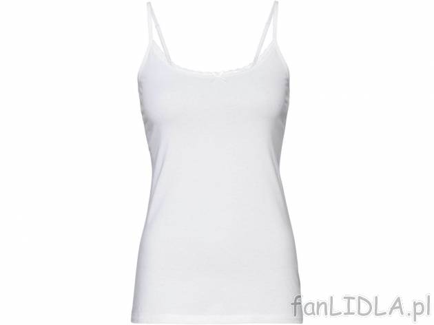 Koszulka damska z bawełny Esmara Lingerie, cena 12,99 PLN 
- dekolt wykończony ...
