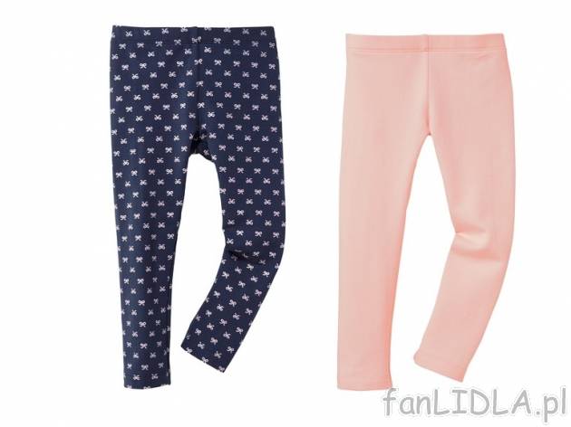 Ocieplane legginsy dziewczęce, 2 pary Lupilu, cena 25,99 PLN za 2 pary 
- rozmiary: ...
