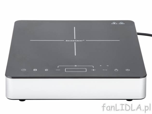 Indukcyjna płyta grzewcza 2000 W Silvercrest, cena 129,00 PLN 
- dotykowy panel ...