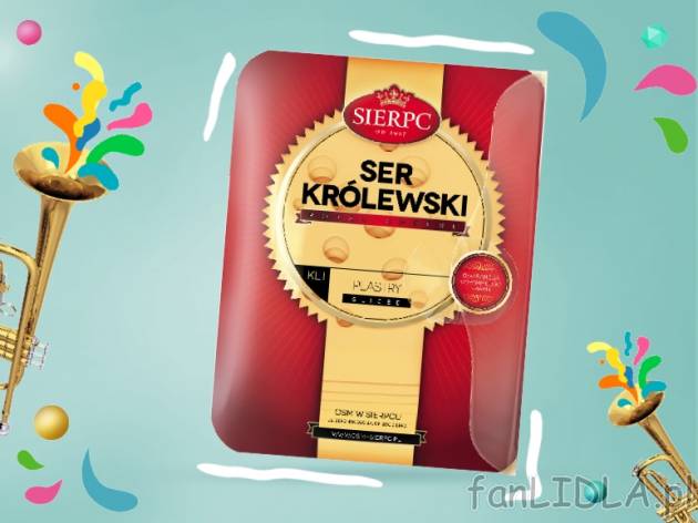 Sierpc Ser Królewski , cena 3,00 PLN za 150 g/1 opak., 100 g=2,66 PLN.