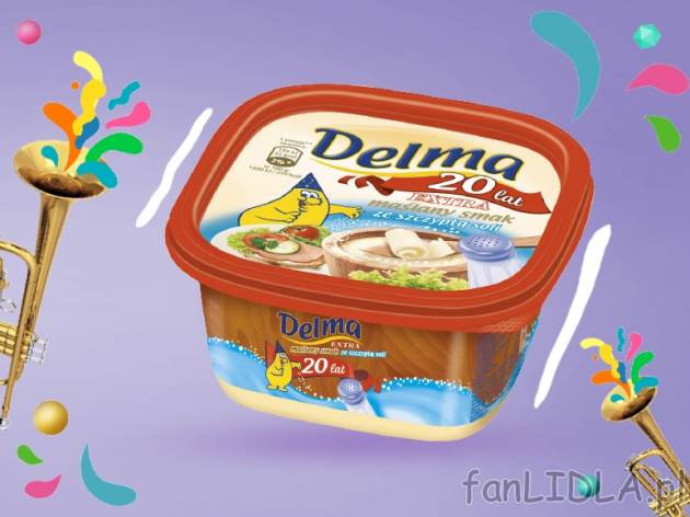 Delma Extra z solą , cena 2,00 PLN za 450 g/1 opak., 1 kg=6,20 PLN.