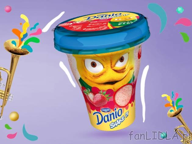 Danone Danio Shake It , cena 2,00 PLN za 240 g/1 opak., 100 g=1,12 PLN.