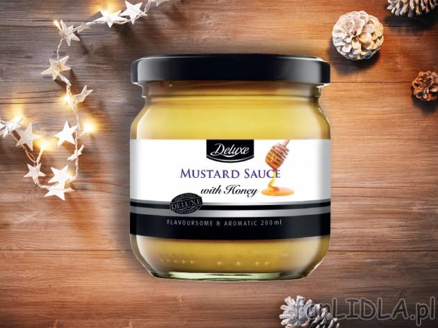 Sos musztardowy , cena 3,00 PLN za 200 ml/1 opak., 100 ml=1,75 PLN.