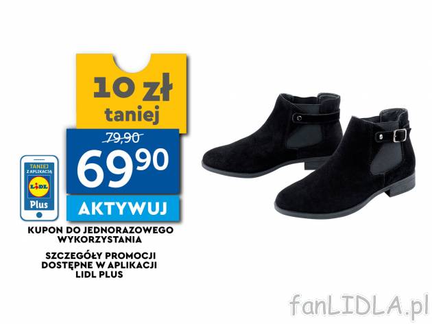 Skórzane botki damskie Esmara, cena 79,90 PLN 
- boczny zamek błyskawiczny
- ...