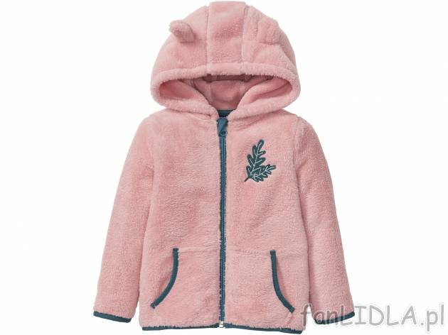 Dziewczęca bluza z polaru teddy Lupilu, cena 19,99 &#8364; 
- zamek z osłoną ...