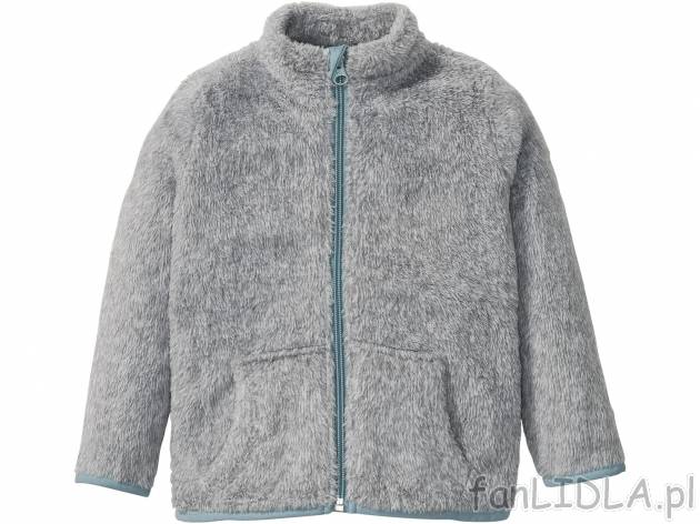 Dziewczęca bluza z polaru teddy Lupilu, cena 19,99 &#8364; 
- zamek z osłoną ...