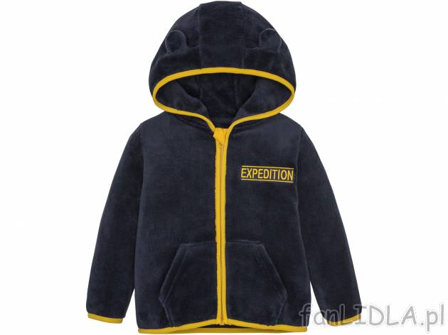 Chłopięca bluza z polaru teddy Lupilu, cena 19,99 &#8364; 
- zamek z osłoną ...