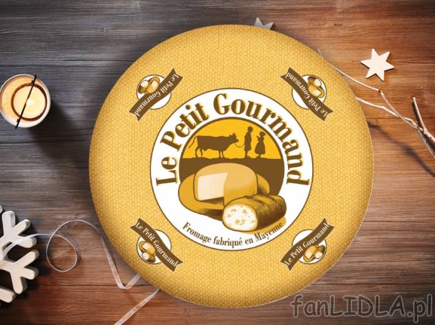 Ser Le Petit Gourmand , cena 11,00 PLN za 350 g/1 opak., 1 kg=34,26 PLN. 
- półmiękki ...