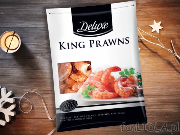 Krewetki olbrzymie , cena 39,00 PLN za 800 g/1 opak., 1 kg=55,42 PLN. 
- krewetki ...