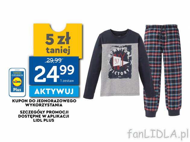 Piżama z flanelowymi spodniami Pepperts, cena 29,99 PLN 
- 100% bawełny
- rozmiary: ...