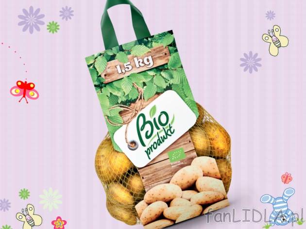 Bio-ziemniaki , cena 4,79 PLN za 1.5 kg, 1kg=3,19 PLN. 
- Oznaczone certyfikatem ...