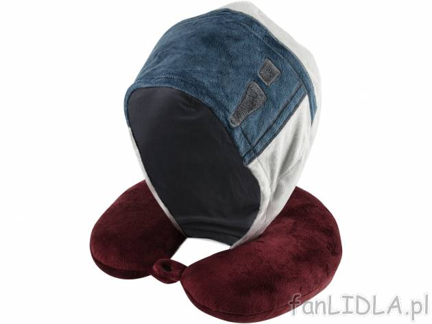 Poduszka pod kark z kapturem Meradiso, cena 29,99 PLN 
4 wzory 
- kaptur z wesołym ...