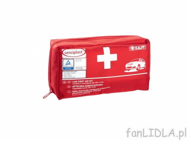 Apteczka samochodowa Sensiplast, cena 19,99 PLN za 1 szt.
