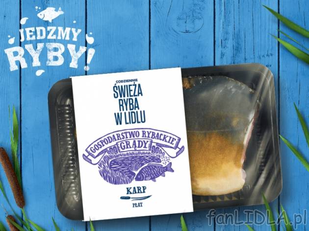 Świeża Ryba, Karp płat ze skórą , cena 19,00 PLN za 1 kg 
- z polskich stawów