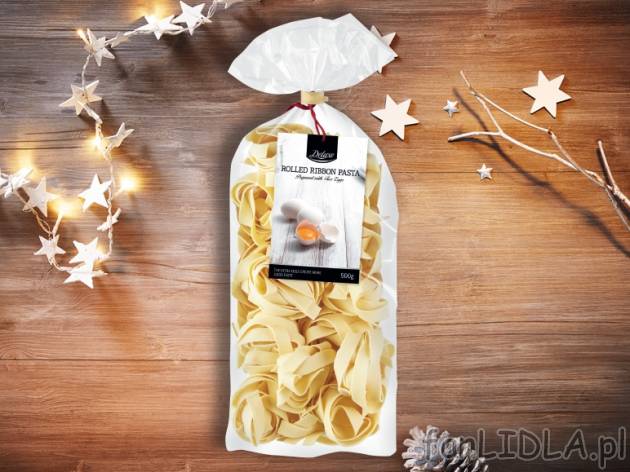 Makaron wstążki , cena 4,00 PLN za 500 g/1 opak., 1kg=9,98 PLN.