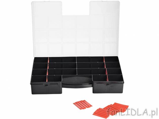 Pudełko na akcesoria Powerfix, cena 12,99 PLN 
- ok. 36 x 25 x 6 cm (szer. x wys. ...