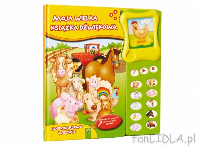 Książka dźwiękowa , cena 32,99 PLN za 1 szt. 
- 10 oryginalnych dźwięków, ...