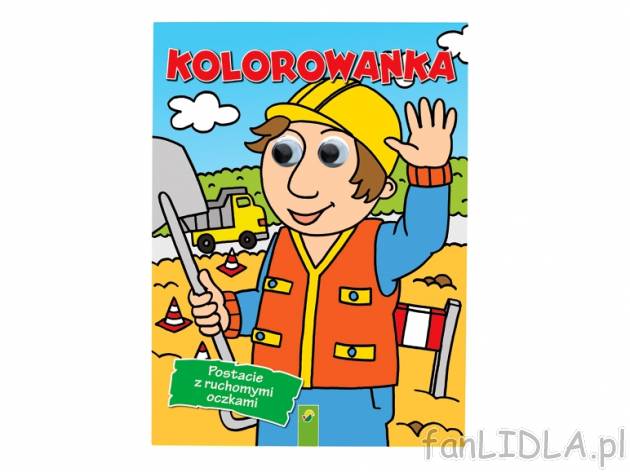 Kolorowanka , cena 6,99 PLN za 1 szt. 
- 6 rodzajów
- 24 kolorowanki
- z ruchomymi ...