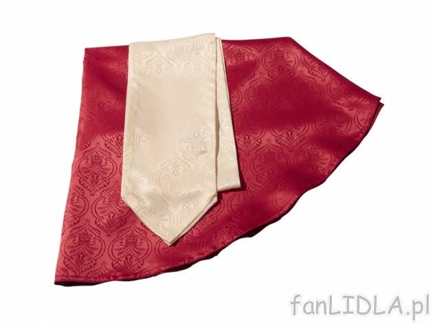 Obrus + bieżnik Meradiso, cena 49,99 PLN za 2 szt. 
elegancki, żakardowy wzór
 ...