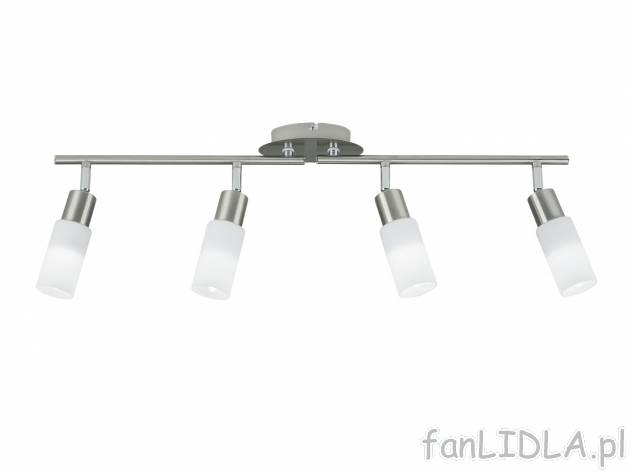Lampa sufitowa LED Livarno, cena 69,90 PLN 
- o wyglądzie matowego niklu
- klosze ...