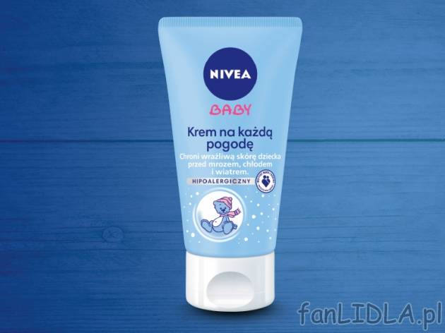 Nivea Baby, Krem na każdą pogodę , cena 10,00 PLN za 50 ml/1 opak., 100 ml=20,78 PLN.
