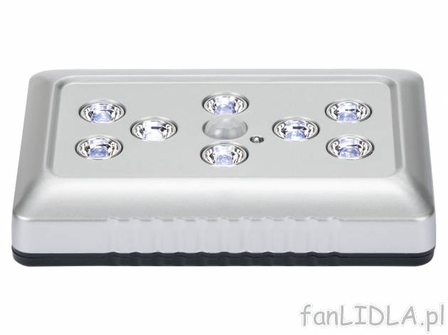 Lampa LED na baterie z czujnikiem ruchu Livarno, cena 24,99 PLN 
- automatyczne ...