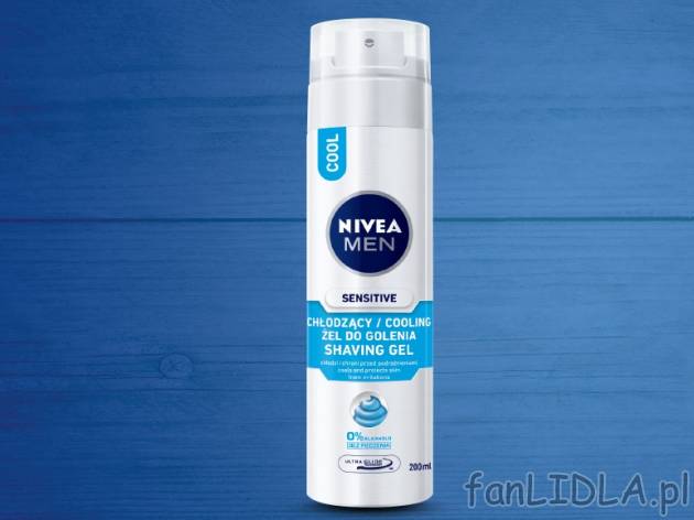 Nivea, Żel do golenia , cena 9,00 PLN za 200 ml/1 opak., 100 ml=5,00 PLN. 
- różne ...