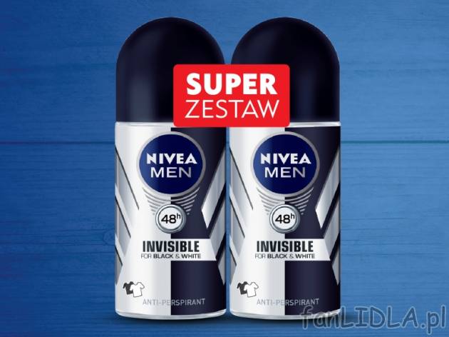 Nieva Deo roll-on damski/męski duopack (Invisible, Dry Comfort) , cena 12,00 PLN ...