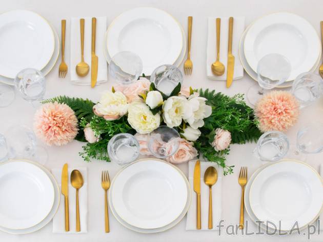 Zestaw obiadowy YVETTE, linia złota Chodzież porcelana, cena 169,00 PLN 
w zestawie:
- ...
