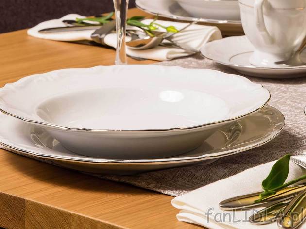 Zestaw obiadowy Maria Teresa, linia platynowa Chodzież porcelana, cena 169,00 PLN ...
