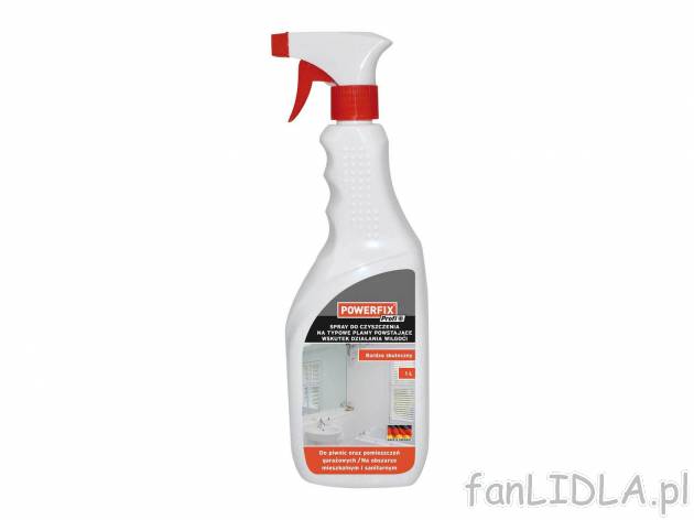 Płyn do usuwania pleśni 1 l Powerfix, cena 9,99 PLN 
- bezzapachowy
- bez chloru
Opis

- ...