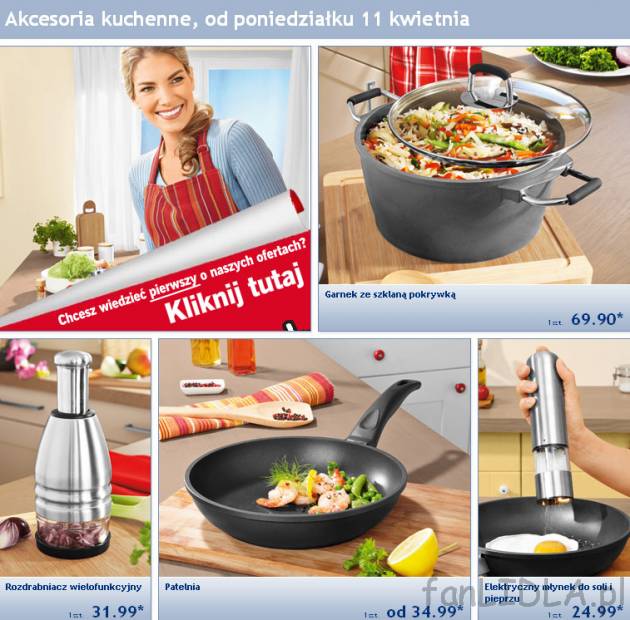 Gazetka Lidl od poniedziałku 11 kwietnia 2011. 2011.04.11 Akcesoria kuchenne