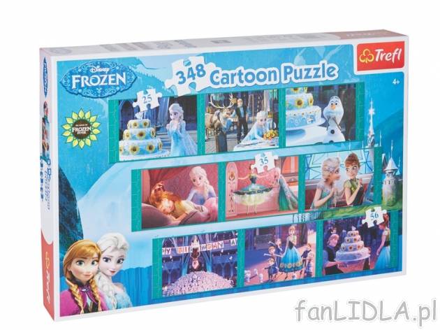 Puzzle, 348 elementów , cena 19,99 PLN za 1 opak. 
-      4 zestawy do wyboru