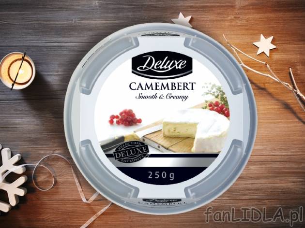 Ser Camembert , cena 7,00 PLN za 250 g/1 opak., 100 g=3,20 PLN.