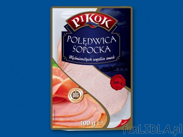 Pikok Polędwica Sopocka w plastrach , cena 2,00 PLN za 100 g/1 opak.