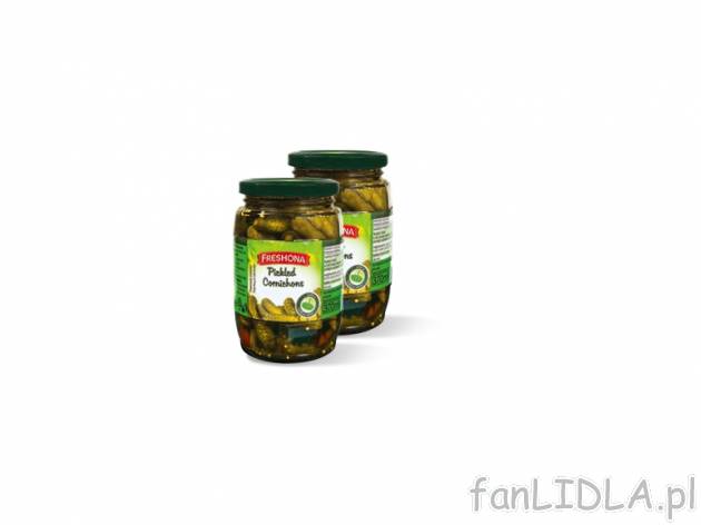 Freshona Korniszony Premium , cena 2,00 PLN za 330 g/1 opak., 1 kg=18,69 PLN. 
Różne ...