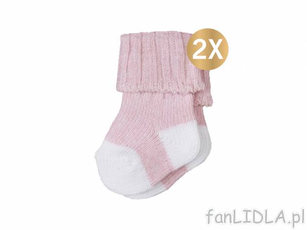 Skarpetki, 2 pary , cena 9,99 PLN za 1 opak. 
- 93% bawełna, 6% poliamid, 1% elastan ...