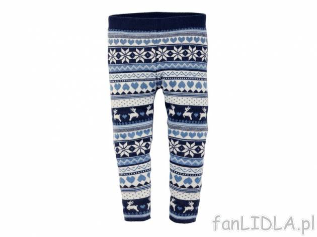 Ciepłe legginsy z dzianiny Pepperts, cena 25,99 PLN za 1 para 
- rozmiary: 86 ...