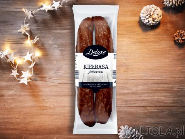 Kiełbasa jałowcowa , cena 5,00 PLN za 220 g/1 opak., 100 g= 2,72 PLN.