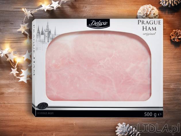Szynka praska , cena 12,00 PLN za 500 g/1 opak., 1 kg=25,98 PLN.