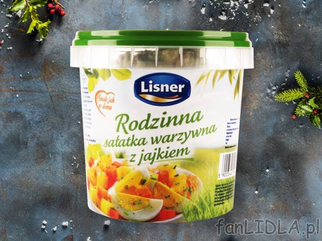 Lisner Sałatka rodzinna , cena 4,00 PLN za 500 g/1 opak., 1 kg=8,78 PLN.