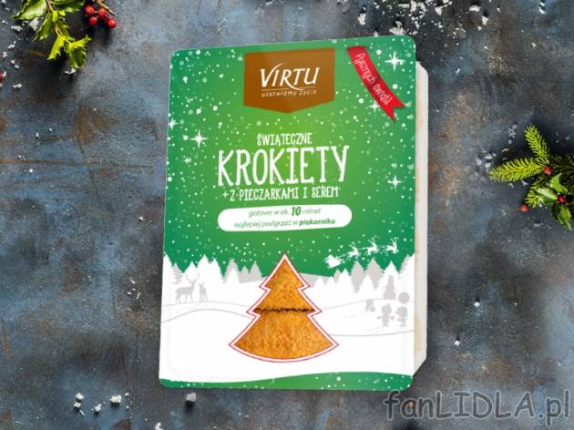 Virtu Krokiety z pieczarkami i mozzarellą , cena 4,00 PLN za 400 g/1 opak., 1 kg=10,98 ...