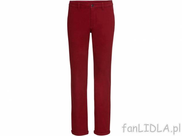 Spodnie chino Livergy, cena 44,99 PLN 
- 98% bawełny, 2% elastanu (LYCRA&reg;)
- ...