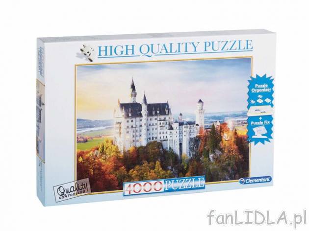 Puzzle 4000 elementów , cena 39,99 PLN za 1 opak. 
-      4 zestawy do wyboru