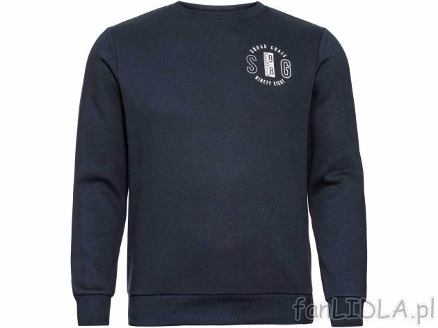 Bluza dresowa Livergy, cena 29,99 PLN 
- WYSOKA ZAWARTOŚĆ BAWEŁNY
- ROZMIARY: ...