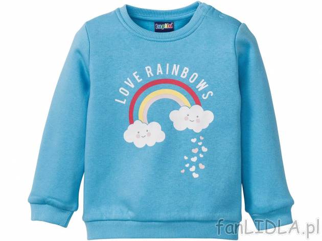 Bluza dresowa Lupilu, cena 14,99 PLN 
- WYSOKA ZAWARTOŚĆ BAWEŁNY
- ROZMIAR 86/92 ...