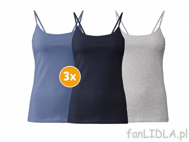 Podkoszulki na ramiączkach, 3 szt.* Esmara Lingerie, cena 9,99 PLN 
*Artykuł ...